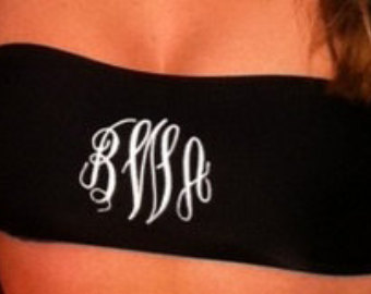 Monogram Bandeau Swimsuit Top-