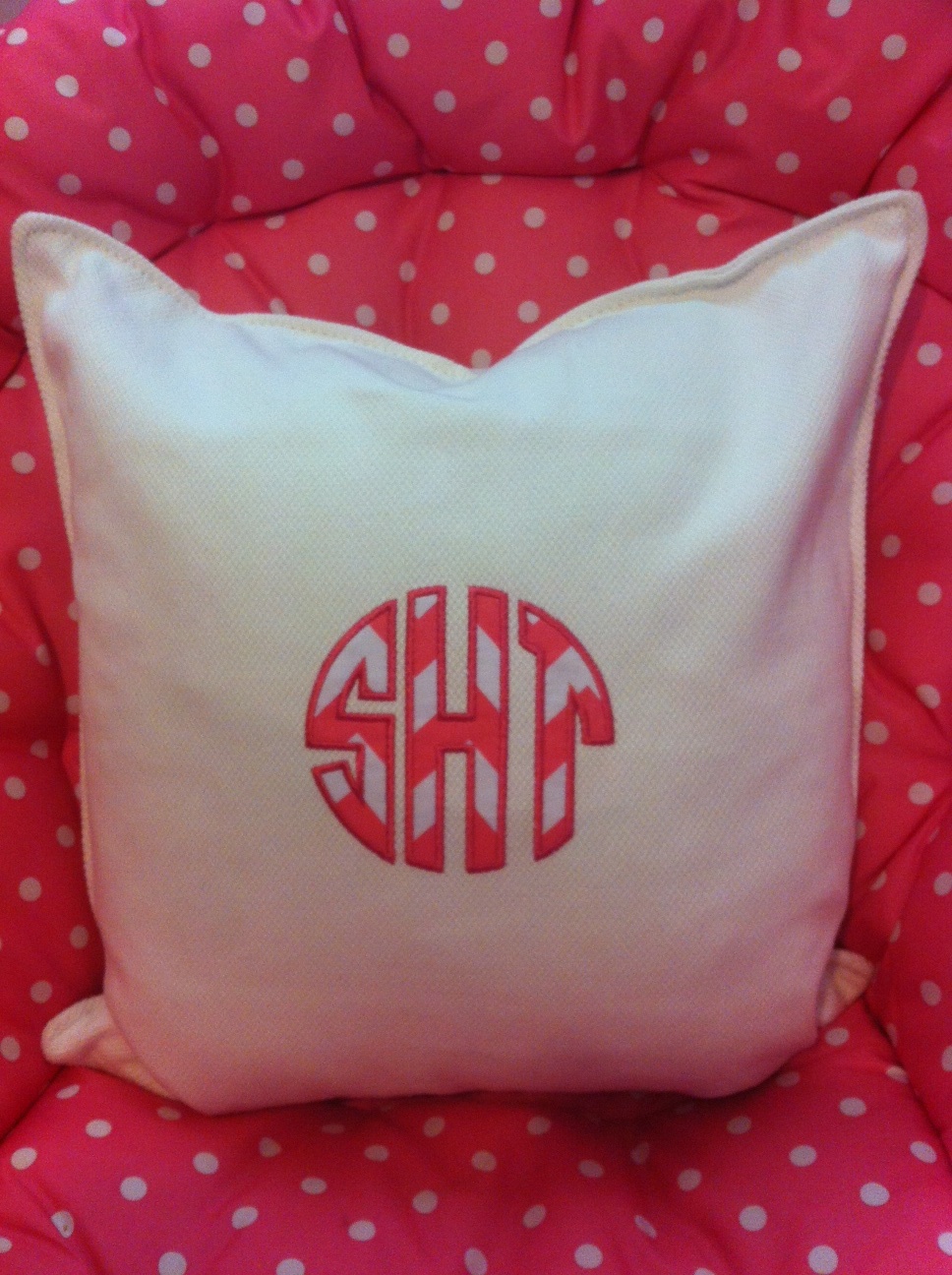 Chevron Applique Pillow 20 X 20-