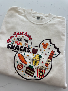 Here for the Gluten Free Snacks tee